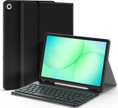Miniatura 10 de Funda para teclado retroiluminada para Samsung Galaxy Tab S10 Lite/S10 FE/S9 FE 5G 10.9"/ Tab S9 11", teclado inalámbrico desmontable magnético de 7