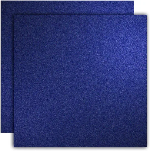 YINUOYOUJIA 12 hojas de papel de cartulina con purpurina azul de 12 x 12 pulgadas, papel brillante de alta calidad para máquinas Cricut,