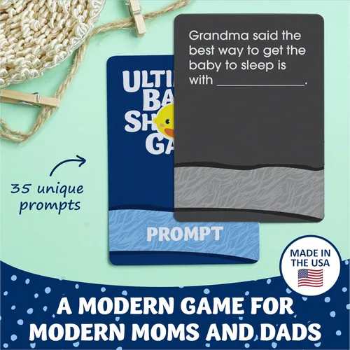 Miniatura 3 de El divertido juego de baby shower para invitados mayores: tarjetas de respuesta y mensajes de texto en blanco, amigables con colegas, humor PG-13