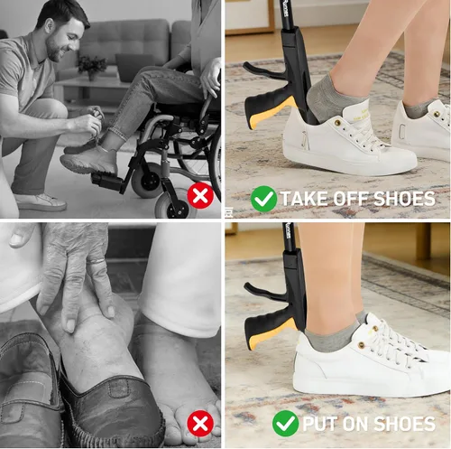 Miniatura 6 de GrabRunner - Herramienta de agarre plegable de 32 pulgadas con calzador, herramienta giratoria de 360° con imán fuerte, agarradores para personas