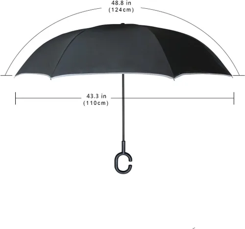 Miniatura 6 de MRMIAN Vintage Eiffel Tower Plum Cherry Blossoms Windproof Inverted Open Close Reverse Rain Umbrella Inside Out Quality Waterproof Parasol Upside