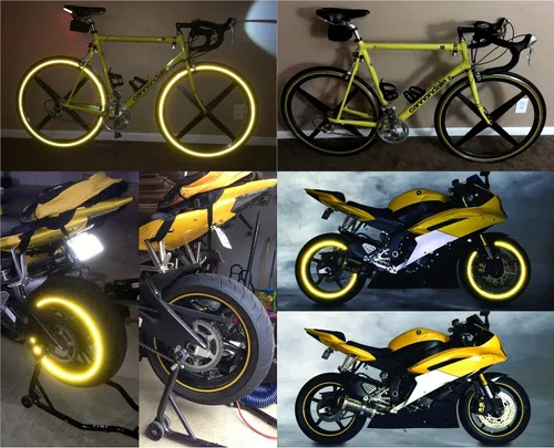 Miniatura 7 de customTAYLOR33 (Todas las Vehículos Cintas de Seguridad Reflectantes de Alta Intensidad, Color Amarillo/Dorado