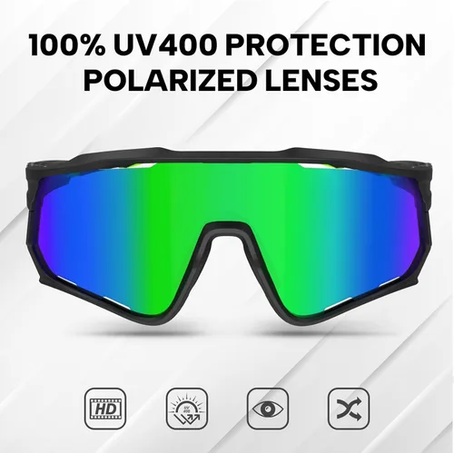 Miniatura 2 de BUCKLOS Gafas de sol polarizadas para ciclismo y correr para hombres y mujeres, protección UV400, gafas de sol TR90 para bicicleta, béisbol