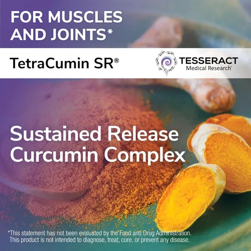 Miniatura 3 de TetraCumin SR Suplemento de apoyo articular, metabolito de curcumina de cúrcuma de liberación sostenida, suplementos articulares patentados