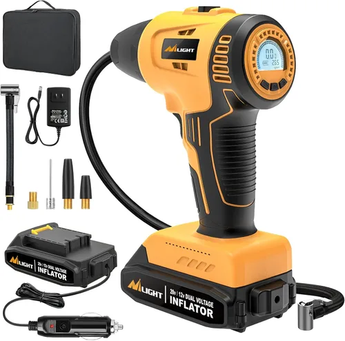 Miniatura 17 de Nilight Inflador de Neumáticos Compresor de Aire Portátil Recargable 12VDC 150PSI Batería Inalámbrica Alimentada por Encendido 2 Veces Más Rápida