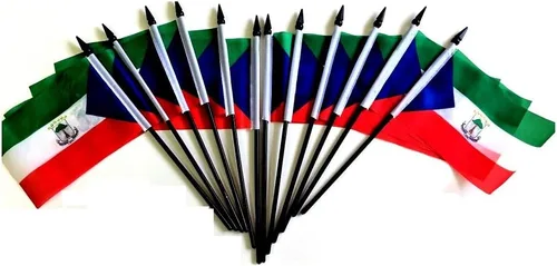 Miniatura 114 de World Flags Direct Banderas en miniatura de poliéster de Afganistán, paquete de 12, decoración de mesa de fiesta, desfiles, 4 x 6 pulgadas, verde