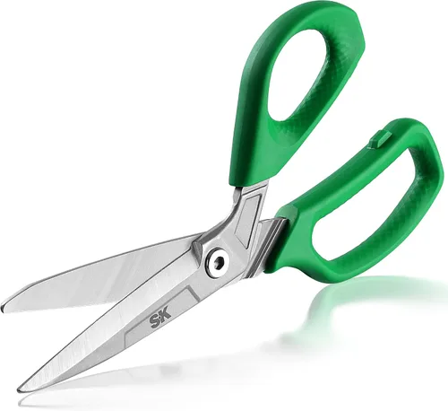 Miniatura 9 de SK - Tijeras resistentes de 9 pulgadas, tijeras multiusos, construcción premium de acero CR-V, hojas forjadas de una sola pieza, mango ergonómico