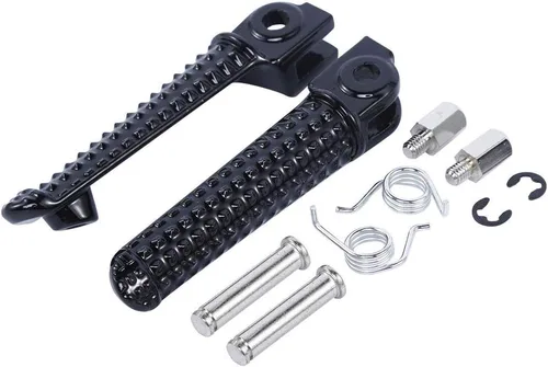 Miniatura 3 de TCMT Juego de estriberas negras para reposapiés delantero para Yamaha YZF R1 1998-2024 R1S R1M 2015-2024 YZF R6 2003-2020 YZF R6S 2003-2009