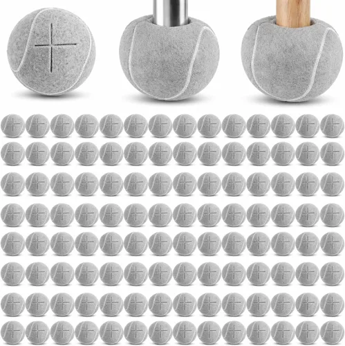 Miniatura 10 de Macarrie 250 pelotas de tenis precortadas para sillas, sillas de pelota de tenis, cubiertas de pies, pelotas para patas de muebles, para aula, Negro