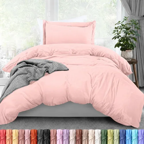 Miniatura 44 de Utopia Bedding Juego de funda de edredón tamaño individual - 2 piezas con cierre de cremallera - 1 funda de edredón 68X90 pulgadas y 1 funda de Beige