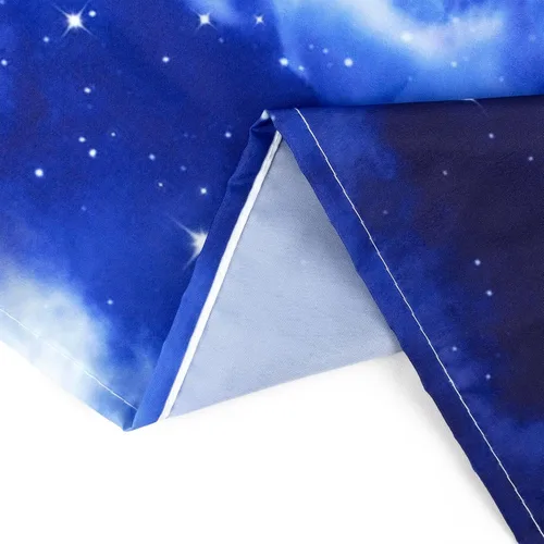 Miniatura 8 de HVEST Tapiz de luna y cielo nocturno para colgar en la pared, luna llena y galaxia estrellada con faro sobre el océano, tapiz colgante de pared