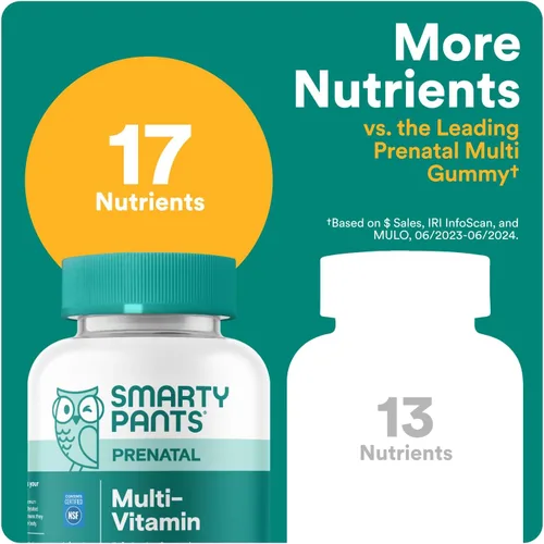 Miniatura 5 de SmartyPants Vitaminas prenatales para mujeres, gomitas multivitamínicas: vitaminas pre y posnatales, biotina, metilfolato, vitamina D3, C, vitamina