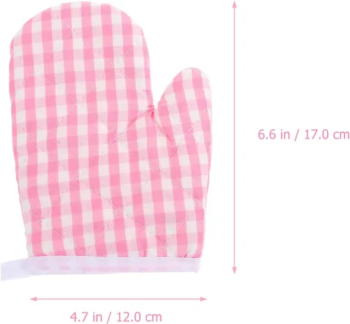 Miniatura 5 de DOITOOL Manoplas de horno para niños, guantes de cocina para niños, guantes de cocina resistentes al calor, guantes de cocina para hornear, cocinar