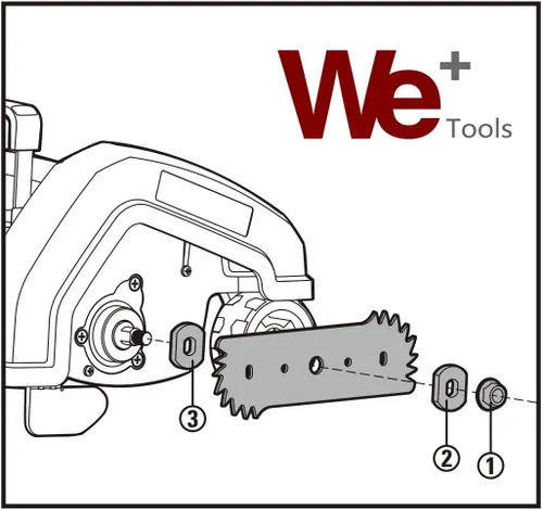 Miniatura 5 de Cuchilla de repuesto de bordeadora eléctrica de 7.5 pulgadas con arandelas de montaje, compatible con Worx WA0034 para WG895 y WG896 WTA0077