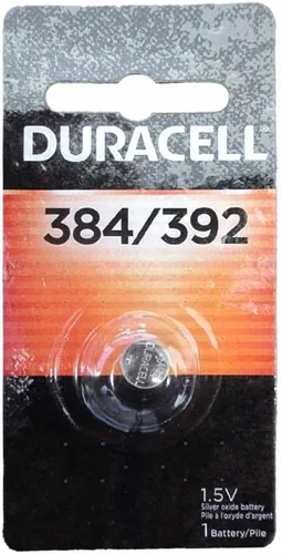 Duracell Batería de botón de óxido de plata 384/392 de 1,5 V - batería de larga duración - 1 unidad