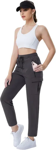 Miniatura 5 de KOJOOIN Womens Hiking Cargo Pants Lightweight Quick Dry with Pockets Joggers Pants Athletic Workout Casual Camping