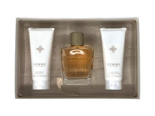 Usher Femme - Set de regalo para mujer, Eau De Parfum Spray (3.4 onzas) + Loción Corporal + Gel de Ducha