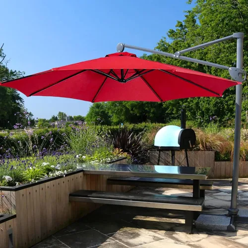 Miniatura 9 de BESPORTBLE Toldo de repuesto para sombrilla de patio de 8.85 pies, toldo fuerte y grueso, 6 varillas de repuesto superior para exteriores