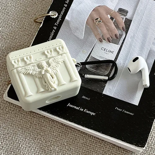 Miniatura 8 de ZOSTLAND Funda para auriculares inalámbricos, llavero grueso y suave, portátil, de silicona, a prueba de golpes, compatible con Apple AirPods 2 y 1