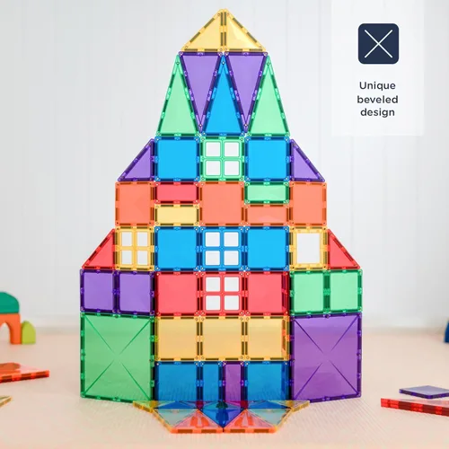 Miniatura 4 de Connetix Fichas Magnéticas Paquete Creativo Arcoíris, 102 Piezas