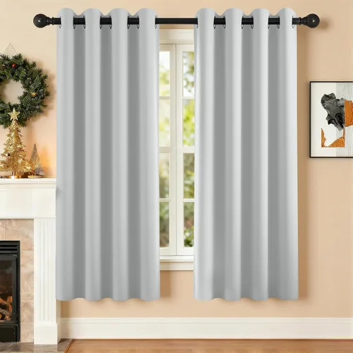Miniatura 36 de Cortinas de oscurecimiento de habitación de 45 pulgadas de largo para dormitorio y sala de estar, cortinas térmicas aislantes con ojales
