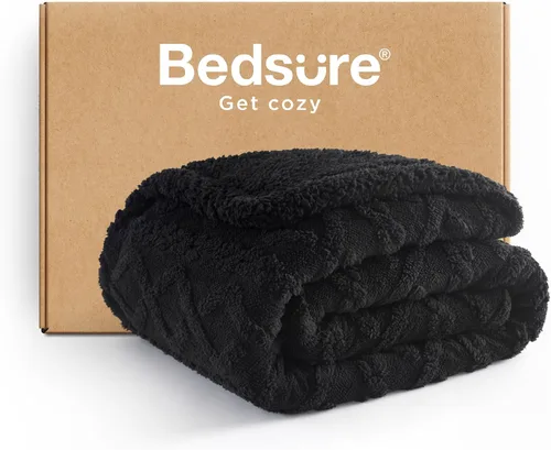 Miniatura 27 de Bedsure Gentlesoft - Manta de forro polar Sherpa para sofá, mullida y acogedora manta de jacquard para mujer, regalo de Navidad, gruesa y cálida