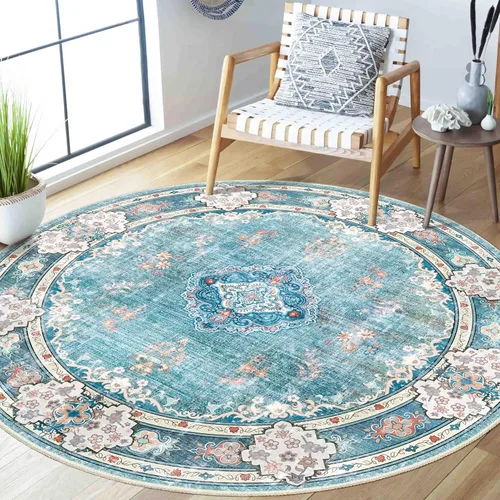 Miniatura 35 de Alfombra Verde MUJOO de 8'x10', Alfombras de Área para Sala de Estar, Alfombras Lavables, Alfombra Grande de Área, Alfombra Boho de Área de 8'x10