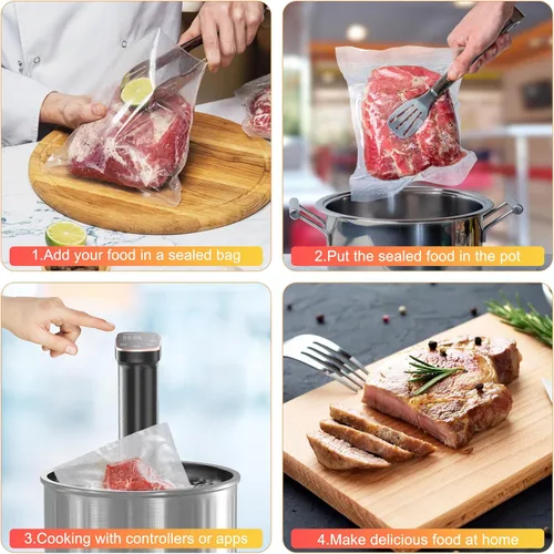 Miniatura 5 de Máquina Sous Vide, Recetas de Aplicación WiFi Incluidas, Cocina Sous Vide 1100W, Circulador de Inmersión Cocina de Precisión con Temperatura