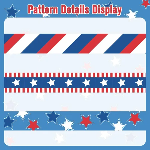 Miniatura 6 de PUPTECK Collares para gatos con campana para el Día de la Independencia con la bandera estadounidense, collar azul para mascotas, paquete de 3
