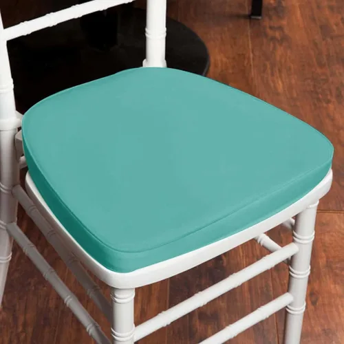 Miniatura 11 de Efavormart Cojín de 2" de espesor para silla Chiavari en negro, cojín de asiento de espuma con efecto memoria con lazos y funda extraíble