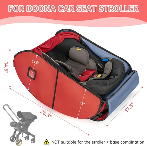 Miniatura 2 de Bolsa de viaje acolchada para asiento de automóvil compatible con Doona, bolsa de viaje para asiento de automóvil infantil, bolsa de viaje plegable