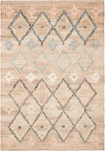 Miniatura 17 de SAFAVIEH Kilim Collection - Alfombra de 8 x 10 pulgadas, grande, natural y azul, hecha a mano de yute y algodón, diseño marroquí bohemio, ideal
