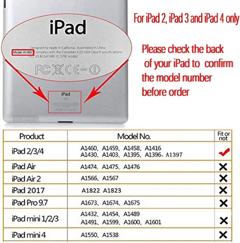 Miniatura 2 de Funda iPad 2, Funda iPad 3, Funda iPad 4, JYtrend (R) Soporte Rotatorio cierre magnético auto encendido/ apagado para iPad 2/3/4 A1395 A1396 A1397