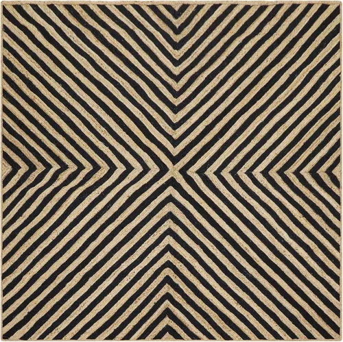 Miniatura 15 de Natural Jute Collection - Alfombra cuadrada de 3 x 3 pies, alfombra de yute trenzada a cuadros multicolor de 0.27 pulgadas de grosor, ideal