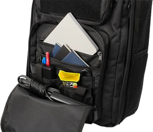 Miniatura 4 de HEDi HEDiGEAR Backpack SUMMIT (Black) – Large 23L Backpack with Hook & Loop Panels for Patches, Durable 1000 D Nylon and Multiple Pocket Storage for
