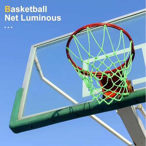 Miniatura 2 de 2 redes de baloncesto de luz nocturna, repuesto de red de baloncesto, red de baloncesto rosa que brilla en la oscuridad, accesorios de baloncesto