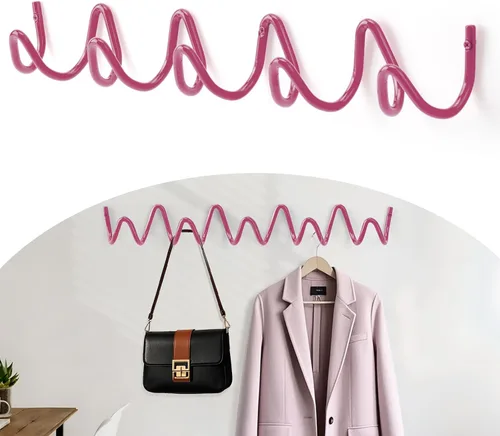 Miniatura 13 de Perchero de Pared con Montaje en Pared, Ganchos de Pared Creativos con Capacidad de 20KG, Fácil Instalación, Ganchos Multiusos para Abrigo, Negro