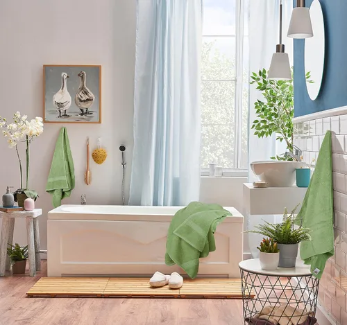 Miniatura 5 de Utopia Towels - Juego de toallas de 8 piezas, 2 toallas de baño, 2 toallas de mano y 4 para la cara, 100% algodón hilado en anillo, 600 GSM, Beige