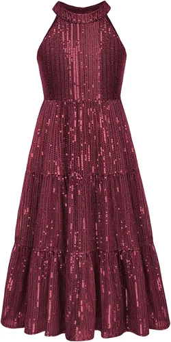 GRACE KARIN Vestido de lentejuelas para niñas 2024, elegante, lindo, vestido largo de fiesta para niñas de 5 a 14 años