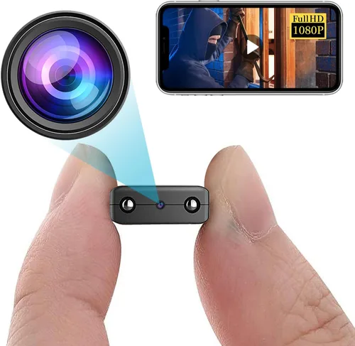 Detector de cámara WiFi inalámbrico más pequeño, cámara de seguridad HD1080P, monitor portátil para bebé, cámara de niñera con grabación de video,
