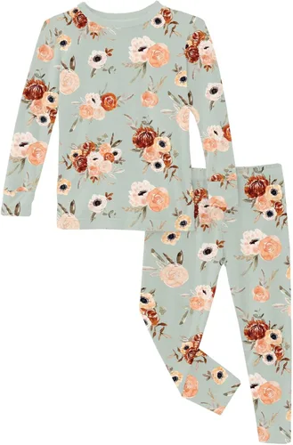 Miniatura 138 de KicKee Pants Conjunto de pijama de manga larga con estampado de piezas
