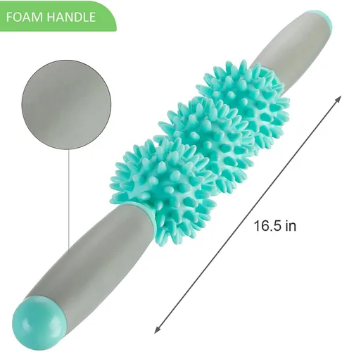 Miniatura 2 de Coolife Fascia Blasting Muscle Roller - Rodillo para masaje muscular, masajeador de celulitis, rodillo para fascia para celulitis y músculos Verde