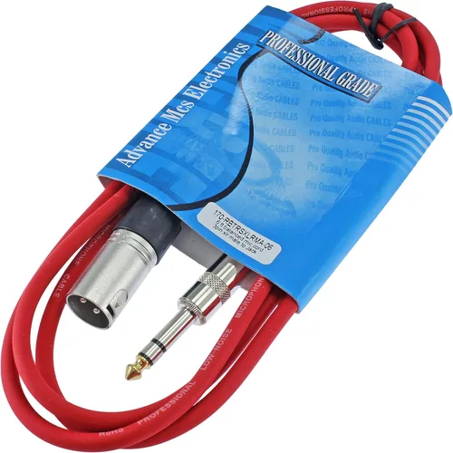 Miniatura 11 de Cable Patch de Audio Pro XLR macho TRS de 1/4 pulgadas a 3 pines equilibrado y blindado (3 pies de largo, azul)