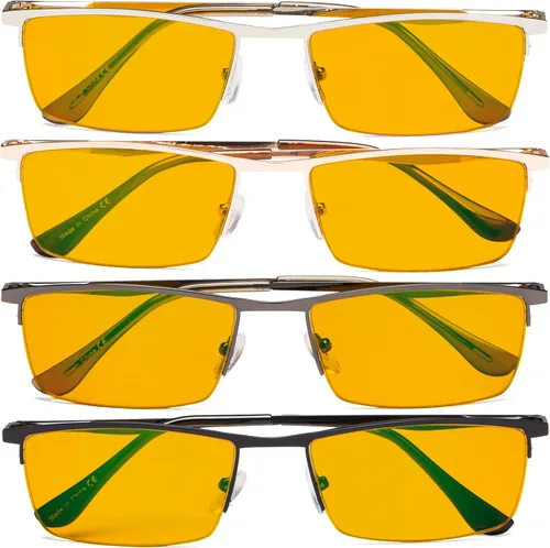 Miniatura 3 de Eyekepper Paquete de 4 lentes de lectura de calidad de medio borde con bisagras de resorte, incluye lectores de computadora para mujeres y hombres