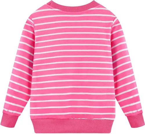 Miniatura 25 de Sudaderas para niñas pequeñas, cuello redondo, sin botones, de manga larga, para invierno, casual, ropa 2T-7T, Dinosaurio