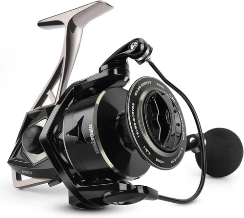 KastKing Megatron Spinning Reel, Freshwater and Saltwater Spinning Fishing Reel, Rigid Aluminum Frame 7+1 Double-Shielded Stainless-Steel BB, Over