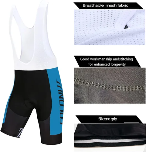 Miniatura 6 de Coconut Ropamo CR Men's Cycling Jersey Set Road Bike Jersey Zipper Pocket Bib Shorts with 4D Padded Cycling Clothing Set