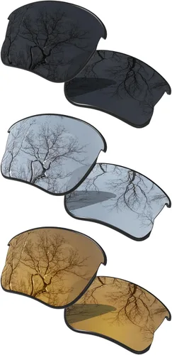 Miniatura 20 de ToughAsNails Juego de 3 lentes polarizadas de repuesto para Oakley Flak Jacket XLJ Pack