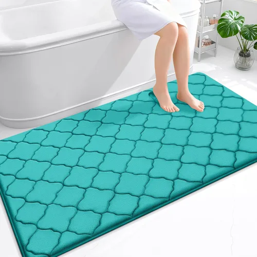 Miniatura 203 de OLANLY Alfombra de Baño de Espuma Viscoelástica de 24 x 16 pulgadas, Ultra Suave y Absorbente, Alfombras de Baño Antideslizantes, Cómodas, Lavables