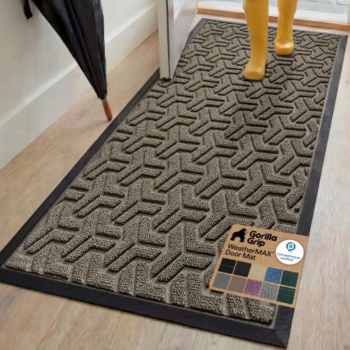 Miniatura 41 de Gorilla Grip - Tapete WeatherMax todoterreno 100% impermeable, caucho natural, resistente a manchas y decoloración, perfil bajo, interior y Grafito